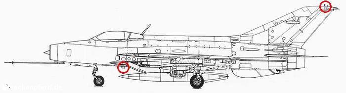 MiG-21F-13 mit SRO-2 IFF